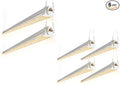 FREELICHT 6 Pack 4FT LED Grow Light 40W (250W Equivalent) Full Spectrum Sunlight Growing Lamp Fixture Linkable Hanging Plant Light for Hydroponic Indoor Plants Seeding Plug-in with On/Off Switch