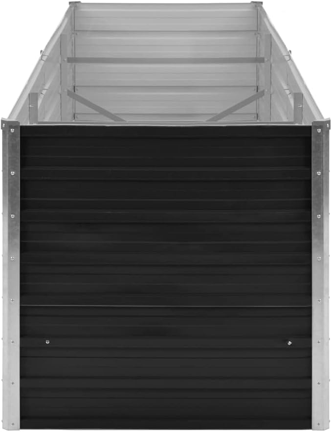 YAFF Garden Raised Bed Anthracite 94.5x31.5x30.3 Galvanized SteelAnthracite