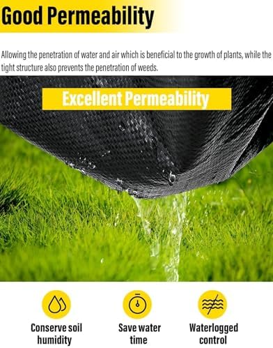 Weed Barrier Fabric for Greenhouses and Vegetable Gardens Heavy Duty Weed Block Mat 0.6m x 160m (2ft x 525ft)