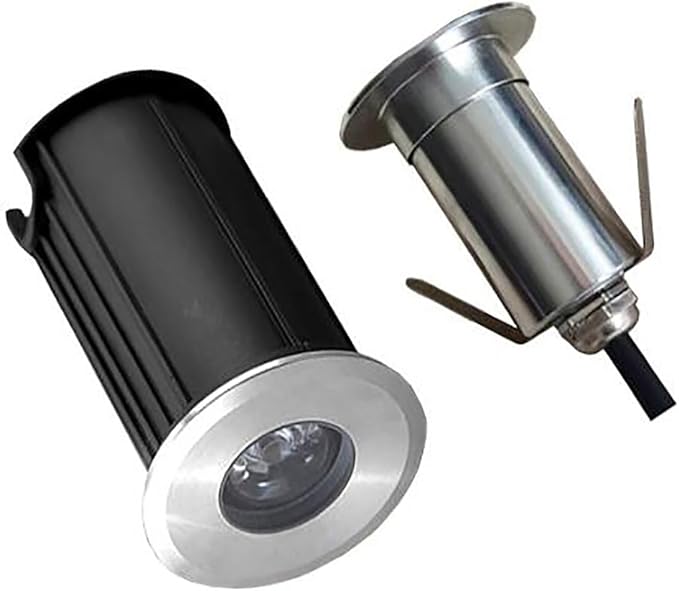 Outdoor Recessed Spotlight LED Light - 1W Waterproof Round Landscape Light with 30° Beam Angle Ideal for Stairs Decks Gardens and Swimming Pools