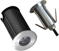 Outdoor Recessed Spotlight LED Light - 1W Waterproof Round Landscape Light with 30° Beam Angle Ideal for Stairs Decks Gardens and Swimming Pools