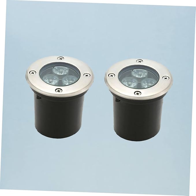 Angoily 2pcs Led Lights Warm White Landscape Lamp for Outdoor Use Easy Installation Suitable for All Weather Conditions for Gardens and Pathways