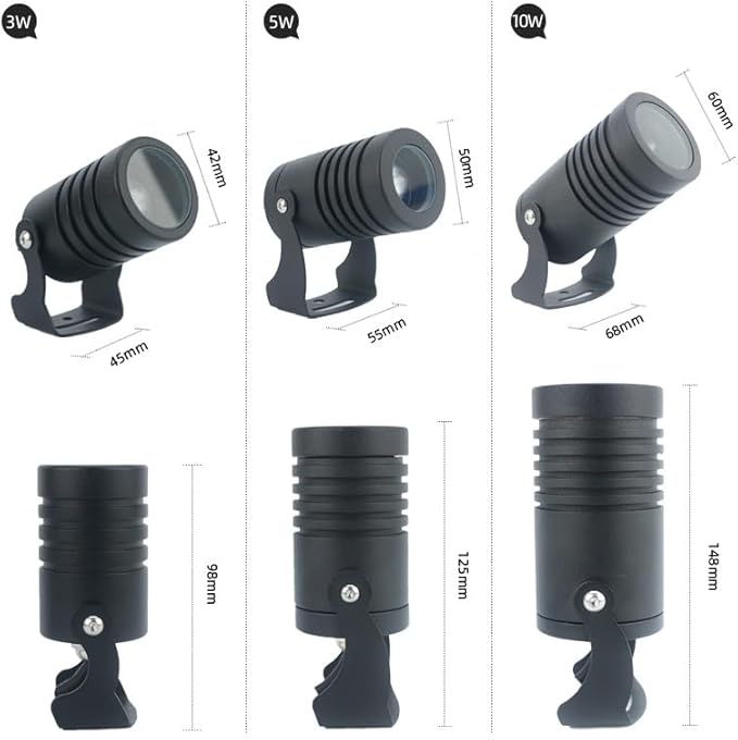 Spotlight - LED Beam Light Wall Lamp Landscape LightingOutdoor Ground LED Landscape Lights 180° Adjustable Bracket Long-Distance Beam Spotlight Easy Installation(Warm White3W)