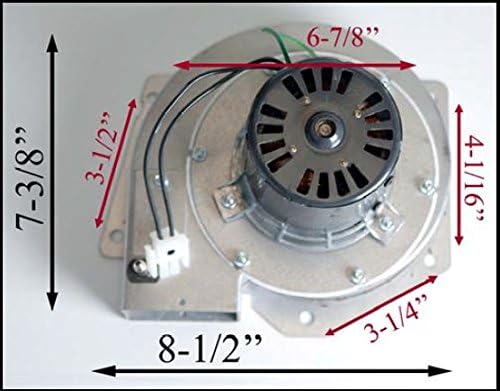 Pellet Stove Exhaust Combustion Motor Blower w/Housing &amp Gasket - 10-1115 G