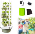 Vertical Hydroponics Growing System Tower with Foldable LED Light 5-Layer Auto Water Circulation Garden for Herbs Fruits &amp Vegetables Indoor Hydroponic Kit