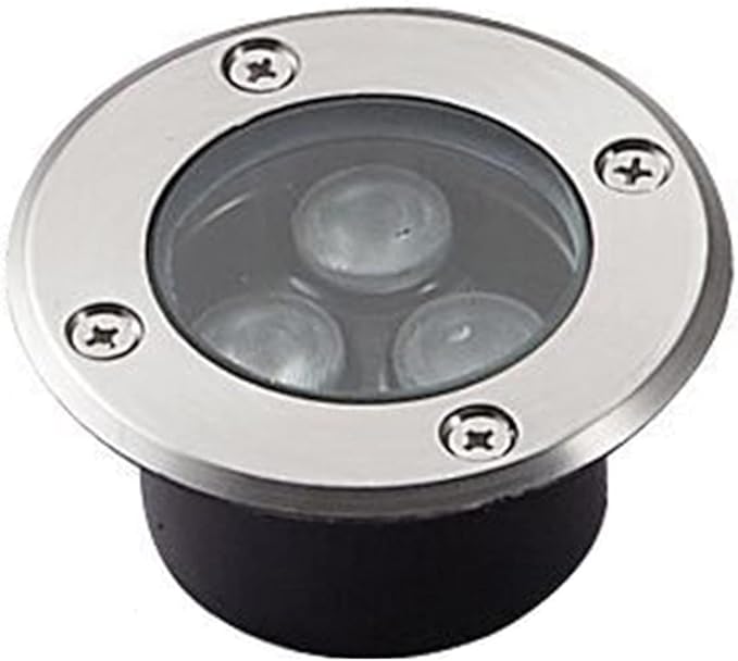 Ultra-Thin 3W Outdoor Recessed Spotlight - Waterproof IP65 Garden Ground Light Floor Lamp for Courtyard &amp Lawn Cold White LED 220V Landscape Lighting (100x35mm)