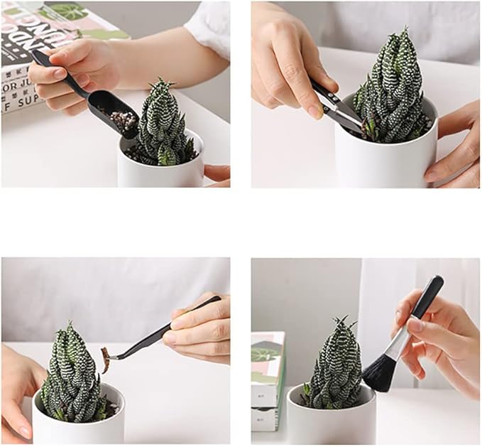 Alnicov 14 Pcs Succulent Plants ToolsSucculent Transplanting Tools Kit Mini Garden Hand Transplanting Tools Set with Storage Bag for Indoor Outdoor Miniature Fairy Garden Plant Care