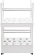 Hydroponics System with Grow Lights - 28 Hole Indoor Garden Kit 2-Tier All-in-One with Water Pump &amp Wheels for Offices Living Rooms Kitchens