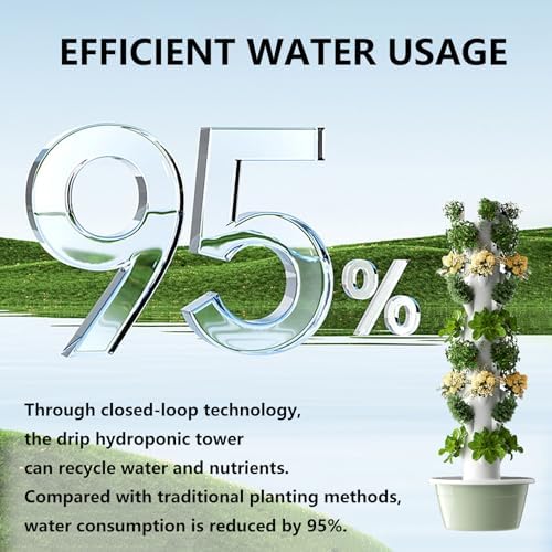 Indoor Hydroponics Growing Tower - 7-Layer Aeroponic Garden for Smart Plant Climbing - Ideal for Gardening Lovers &amp Home Vegetable Cultivation