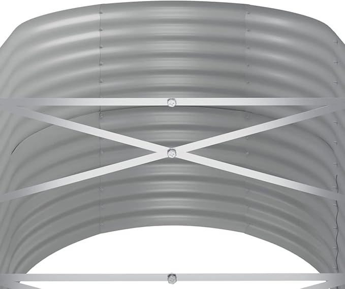 Garden Raised Bed Powder-Coated Steel Planter Box 59.8x31.5x26.8 in Wide and Deep for Outdoor Plants Vegetables Herbs and Flowers