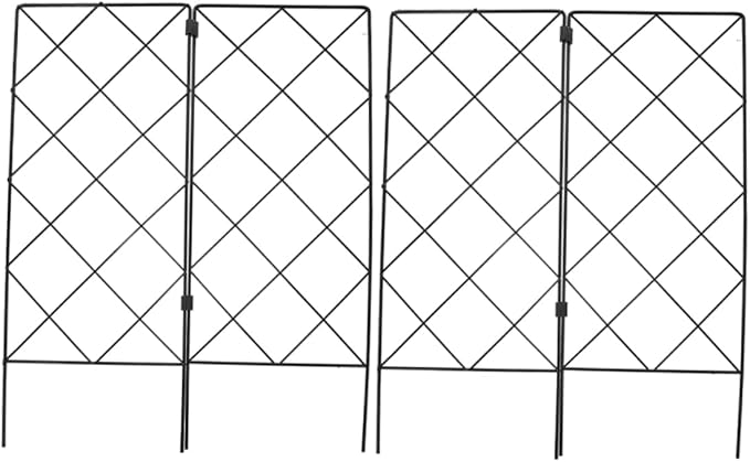 2Pcs Garden Trellis for Climbing Plants Sturdy Folding Plant Support Structure for Vertical Growth of Vines Flowers and Vegetables