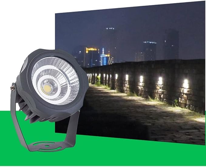 10W/20W/30W Outdoor LED Spotlight Adjustable LED Landscape Spotlights Waterproof COB Landscape Lighting Suitable for Garden Outdoor Pathway Lighting Illumination ( Color : 10W  Size : Green light )
