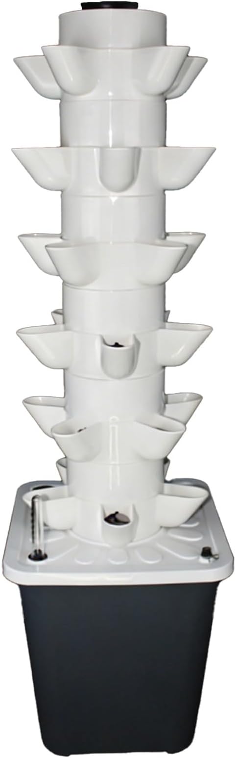 Hydroponic Tower Garden Hydroponic Planting System Indoor Hydroponic Planting System - 30-Plant Vertical Hydroponic Tower Silent Water Pump Herb Planting Kit 6layers30holes