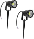 Homoyoyo 2pcs Cob Outdoor Spotlights Led Lawn Lights for Garden and Decoration Landscape Lighting Simple Installation Rated for Weather Use