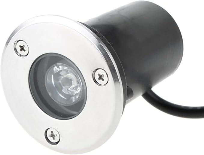 2 Pack LED Waterproof Inground Lights IP67 Landscape Lighting 3W Outdoor Garden Path Spotlights DC12V/24V Recessed Buried Lamps for Walkways (White 24V)