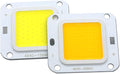 2PCS Smart IC No Need Driver LED COB Lamp Bead DC27-36V 10W 50W 60W 70W DIY Flood Light Bulb Outdoor Spotlight Landscape Chip Lamps(3000K70W 46X40MM)