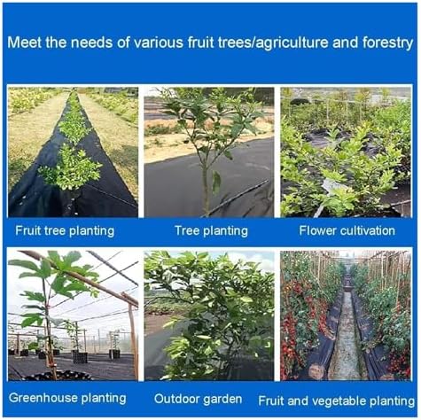 Premium Weed Control Fabric Woven Landscape Ground Cover Membrane for Garden Planting - Heavy Duty UV Resistant 0.9x60m (3x200ft) - Effective Weed Barrier Solution