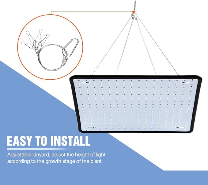 2Pack 500W LED Full Spectrum Plant Lamp AC100-277V Seedling Potting Fill Light UV/IR Succulent Planting Cultivation Lights Greenhouse Tent Vegs Moss Hydroponic Fruit Flower Cactus Lighting US Plug