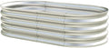 4x2x1ft Heavy Duty Metal Raised Garde Bed Kit Oval Large Metal Planter Boxes for Vegetables/Herbs/Flowers Galvanized Planter Raised Garden Beds for Outdoor with Reinforced Edges (2Pcs 4x2x1ft)