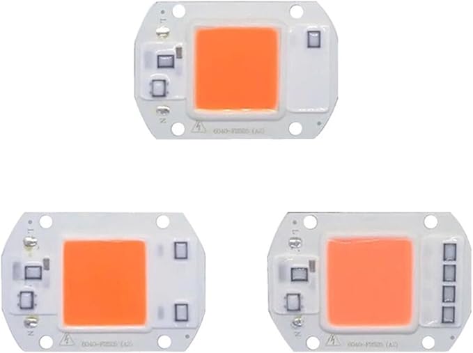 LED COB Full Spectrum Chip AC220V/110V Plant Grow Light 20W 30W 50W LED Floodlight Lamp Module 380-840nm 5pcs (Color : 380-840nm Size : 220V_20W)