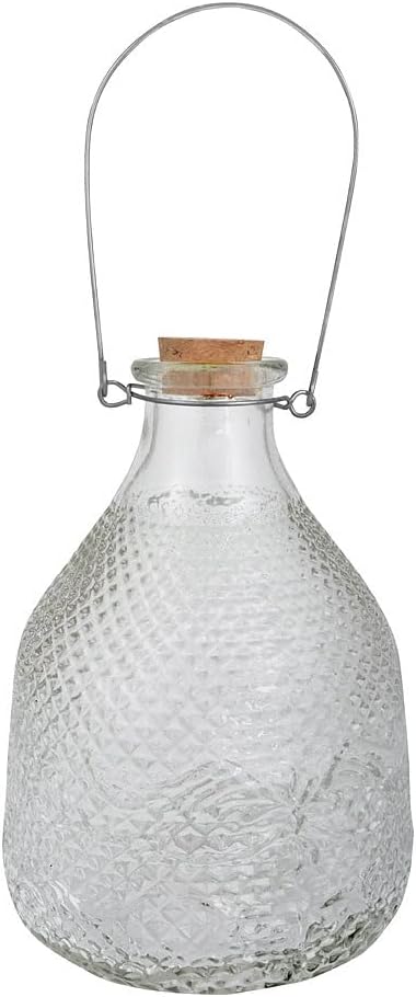 Esschert Design EG21 Wasp Trap Clear Hobnail Glass Large 8.75 H