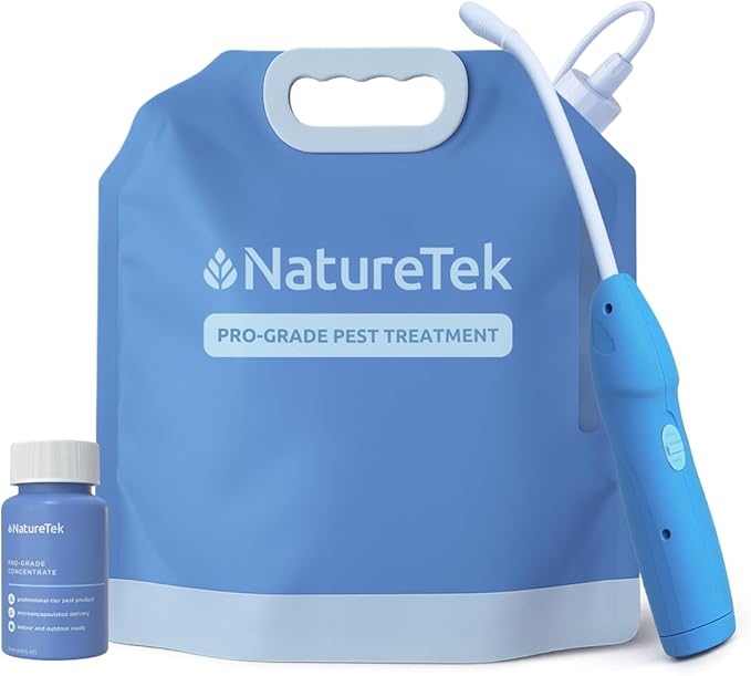 NatureTek Pest Control Kit - Pro Grade Plant Based Pest Control Spray Long Lasting Effect DIY Pesticide Sprayer Bugs and Cockroach Repellent Family/Petsafe Spray for Fly Mosquito