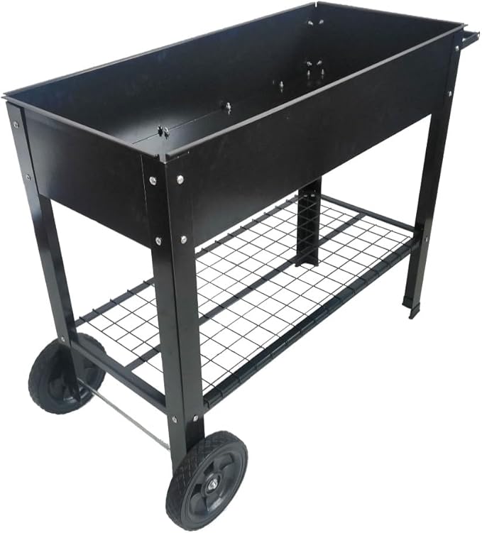 Heavy-Duty Elevated Metal Raised Garden Bed with Legs – Powder-Coated Steel Planter for Vegetables Herbs Flowers – Durable Outdoor Raised Garden Planter Box