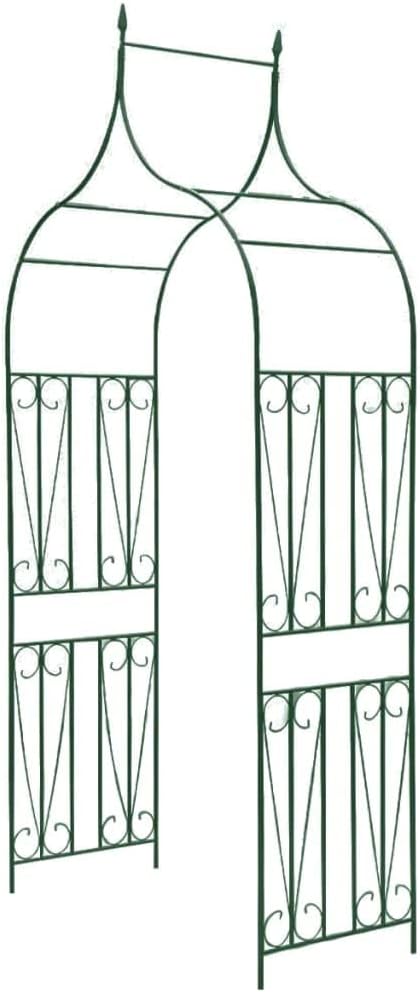 9.3FT Trellis for Climbing Plants Garden Arch Spike Design Plants Plant Support Vines and Flowers Stands Flower Obelisk Tower Trellis Dark Green 50.8 x 23.6 x 111.4 (W x D x H)