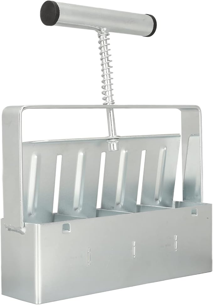 Manual Quad Soil Blocker 4 Cell Soil Block Maker with Comfortable Handle 2 Inch Seed Block Makers Hand Held Soil Block for Seedlings Cuttings Greenhouses Outdoor Plants
