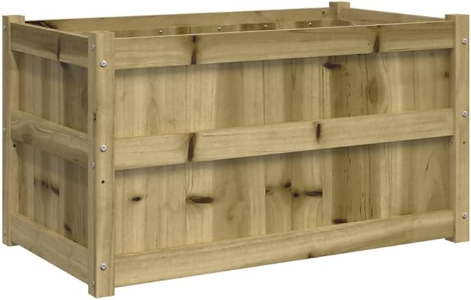 Garden Planter Treated Pine Wood for Raised Bed - Welded Steel Mesh for Fencing Landscape Patio Garden