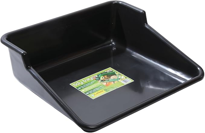 Tidy Tray Durable One Piece Potting Tray for Mixing Growing and Potting 24.5”x22”x8” (Black)