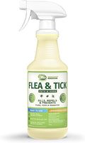 Mosquito Magician Indoor and Outdoor Flea &amp Tick Spray - Use for Carpet Furniture Bedding Couches &amp Pets – Plant-Sourced with Essential Oil – Lemongrass 16 OZ