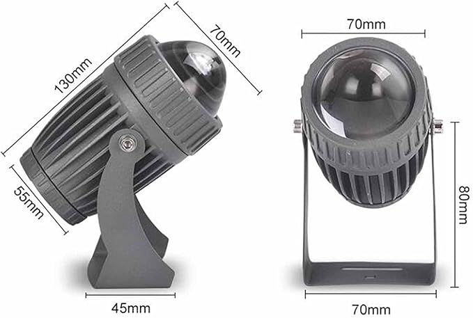 10W Rotation Spotlight - Long Range LED Flood Lights Narrow Beam Angle Landscape Lamps AC 220V Outdoor Wall Washer IP65 Building Exterior Wall Lighting Projector(Blue)