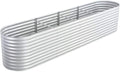 Garden Raised Bed 157.4x31.4x31.8 Galvanized Steel Silver