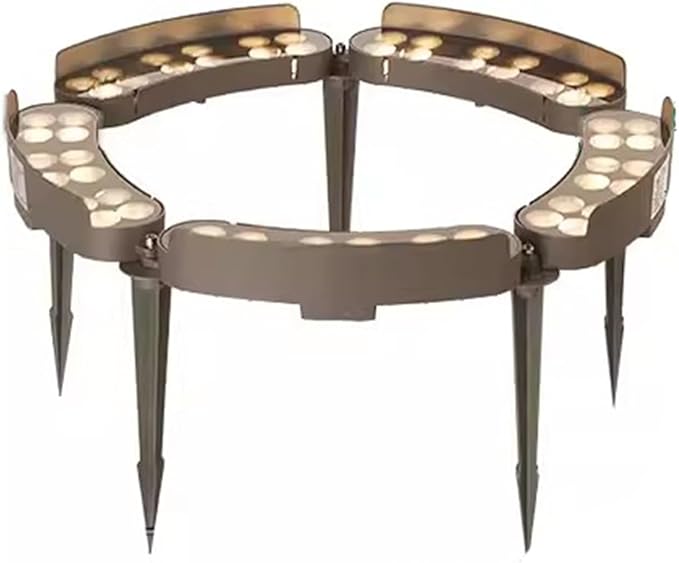 Palm Tree Lights 360° LED Ring Tree Lights Anti-Glare Hugger Outdoor for Villa Garden Landscape.Excluding Transformer(Warm5 lamp Heads)