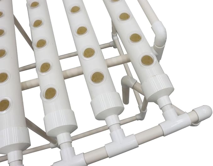 Wall-Mounted Hydroponic Grow Kit 72 Plant Sites Hydroponics Planting System 8 PVC-U Pipes Hydroponic Gardening Indoor System with 110V Water PumpPlanting SpongeHose