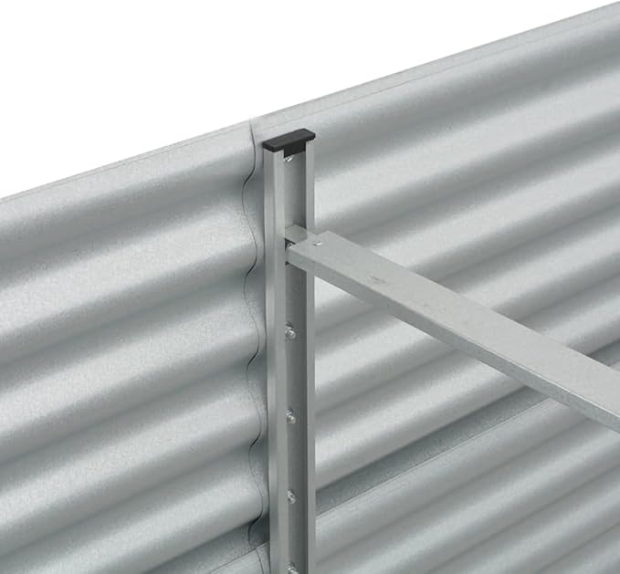 Garden Raised BedOutdoor Galvanized Planter Overhead Garden Box for VegetablesPlantsFlowersHerbsFruits Large Metal Raised Garden Beds 157.4x31.4x31.8 Galvanized Steel Silver
