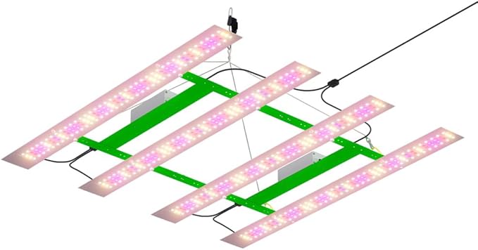 600W Full Spectrum LED Planting Grow B Lighting 624pcs SMD2835 Chips AC 100-277V US Plug-Perfect for Greenhouses Indoor Flower Beds Roses Orchids And Small Succulent Collections for Healthy Growth