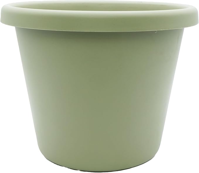 17 inch Round Classic Planter - Plastic Plant Pot for Indoor Outdoor Plants Flowers Herbs Seafoam