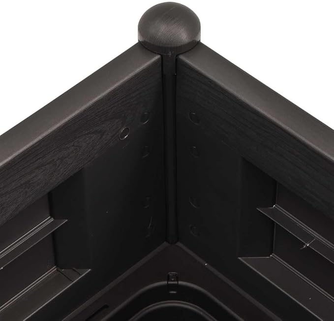 Raised Bed Anthracite Polypropylene Large UV-Resistant Materials Gardening Pots &amp Planters 313977