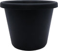 The HC Companies Classic Round Plastic Plant Pot w/Rolled Rim - Lightweight &amp UV Resistant Flower Pot for Herbs &amp More - Outdoor &amp Indoor Plant Pots w/Drainage (14 inch Black Pack of 1)