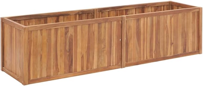 Wooden plantersPlanting Box RacksGardening Decorationsfor BackyardPatio and BalconyGarden Raised Bed 78.7x19.7x19.7 Solid Teak Wood