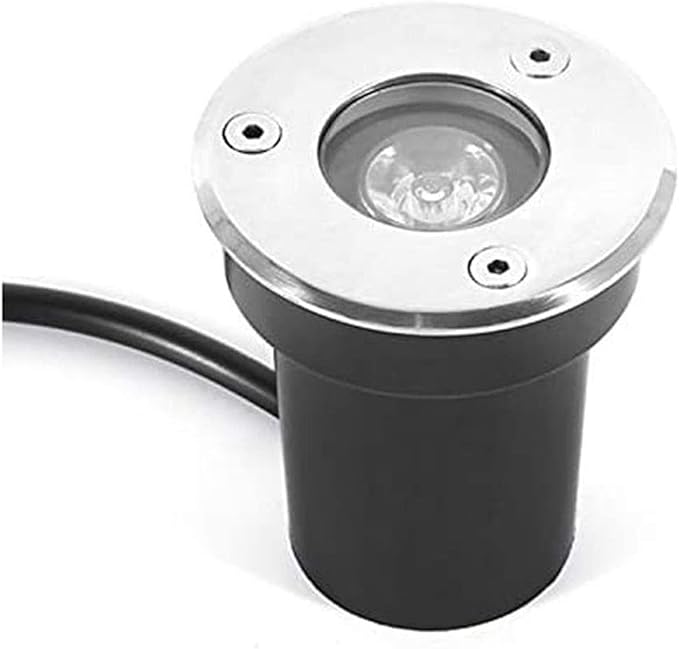 1W IP67 Waterproof LED Underground Spotlight Stainless Steel Recessed Outdoor Lighting (12V White 24V Yellow)