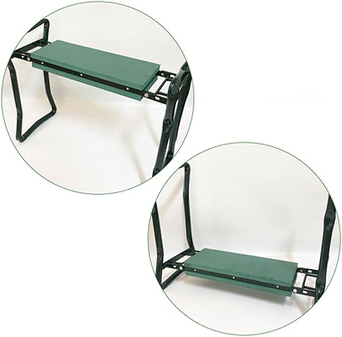 Gardening Stools Seat Garden Kneeler Stool Seat Garden Folding Stool 2 In 1 Portable Garden Kneeling Foldable Garden Bench Foam Pad Protect Knee Easy To Lightweight And Practical (Green 60x28x49cm)