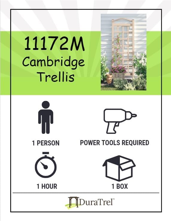 Dura-Trel PVC Garden Trellis for Climbing Vine Plants Cambridge Mocha 28 x 76