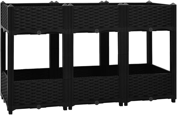 SKM Raised Bed Raised Bed 47.2x15.7x28 Polypropylene-6536