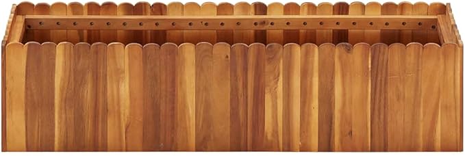 Outdoor Wooden Raised Garden Bed Planter Wood Planter Box Outdoor Flower Bed Boxes for Vegetable Flower Herb Gardening 39.3x11.8x9.8 Solid Acacia Wood