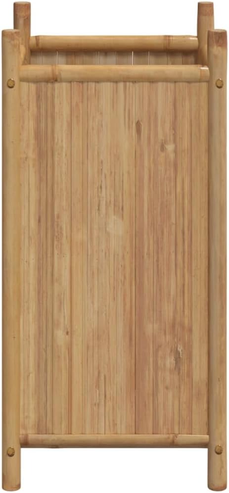 Planter Raised Flower Bed Standing planters Gardening Box Planter Boxes Suitable for Nursery Corridor Courtyard Orchard 15.7x15.7x31.5 Bamboo