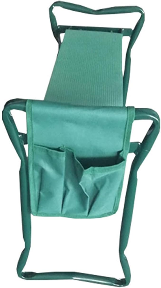 Garden Work Chair Garden Kneeler Seat Garden Bench Garden Stools Foldable Stool with Tool Bag Pouch Foam Pad Outdoor Portable Kneeler for Gardening ()