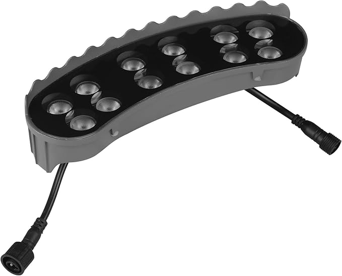 Ring Lights for Tree Roots Uplighting Outdoor Low Voltage Landscape Lighting KitIP65 Garden Lights Decorate12W 1160LM 24V Wired Outdoor LED Spotlight for Tree Building(6500K1-Light)